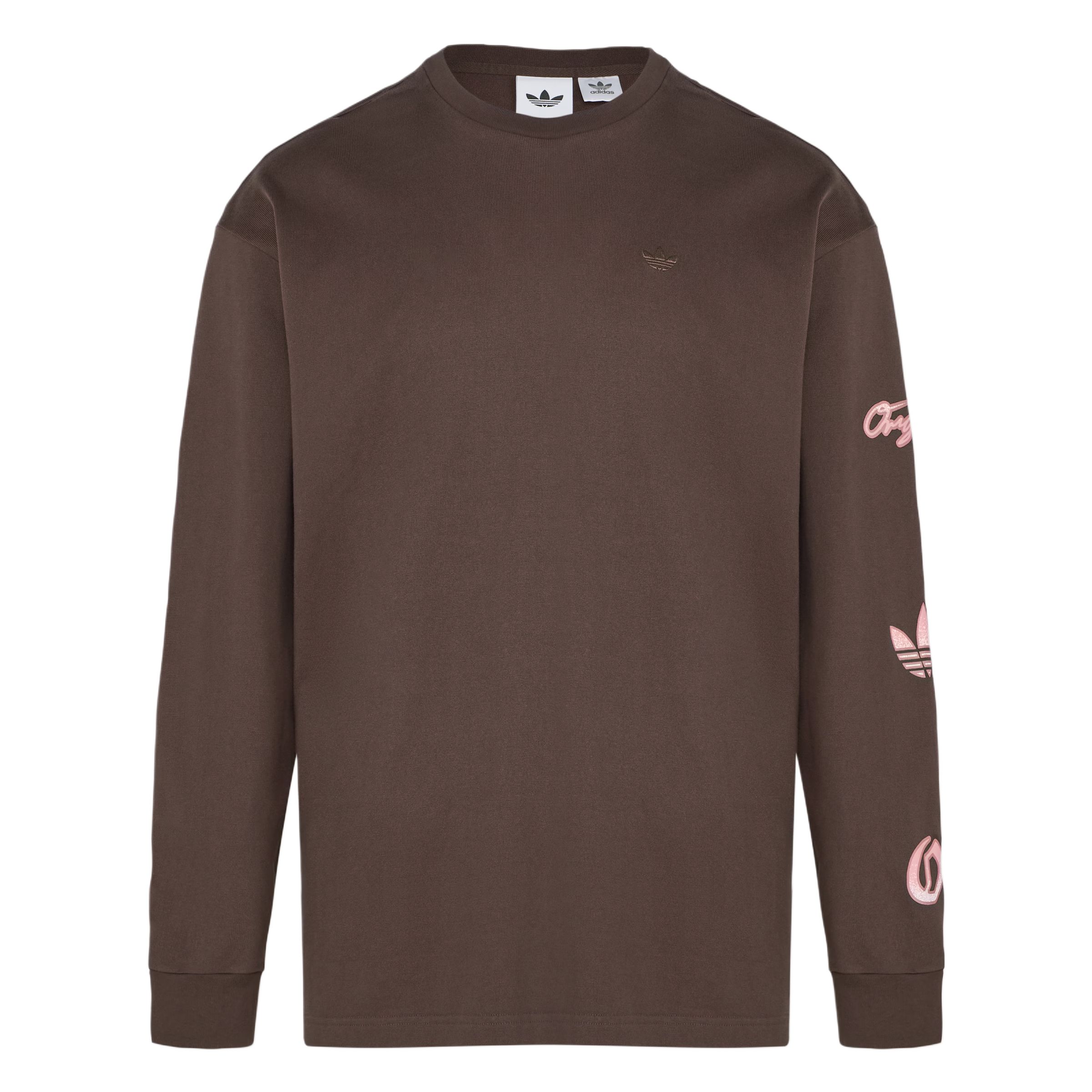 Adidas Originals FW25 GFX Свободный крой Круглый вырез Длинный рукав Спортивная футболка Мужские топы KR5045 S