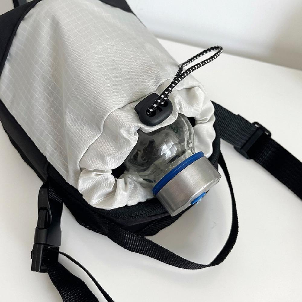 Nylon Phone Bag Lightweight Women Crossbody Bag Leisure Drawstring Shoulder Bag  Daily