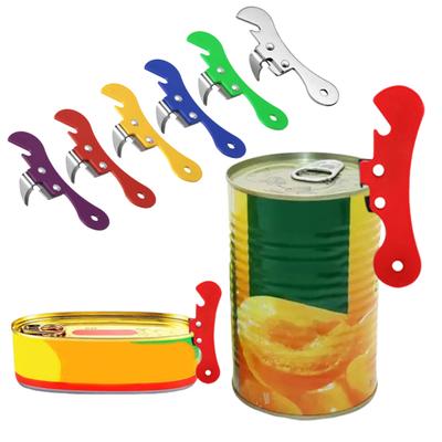 Manual Can Opener Keychain Pocket Beer Bottle Opener Rust-Proof Kitchen Utensil for Outdoor Camping Hiking