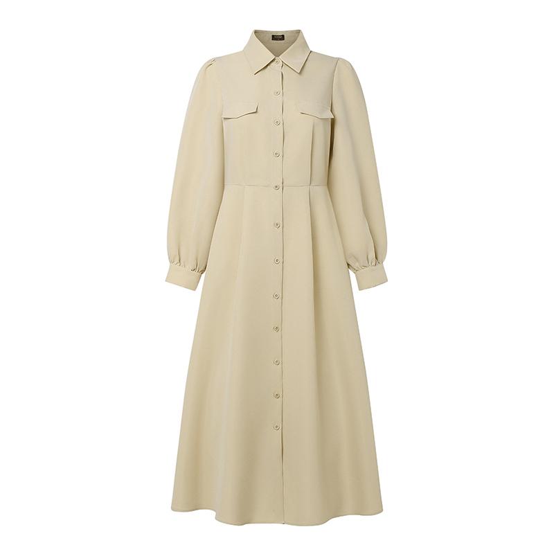 VONDA Women Turn Down Collar Casual 3/4 Sleeve Loose Office Shirts Dress Work Wear