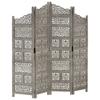4-panel Room Divider 160x165 Cm Mango Wood