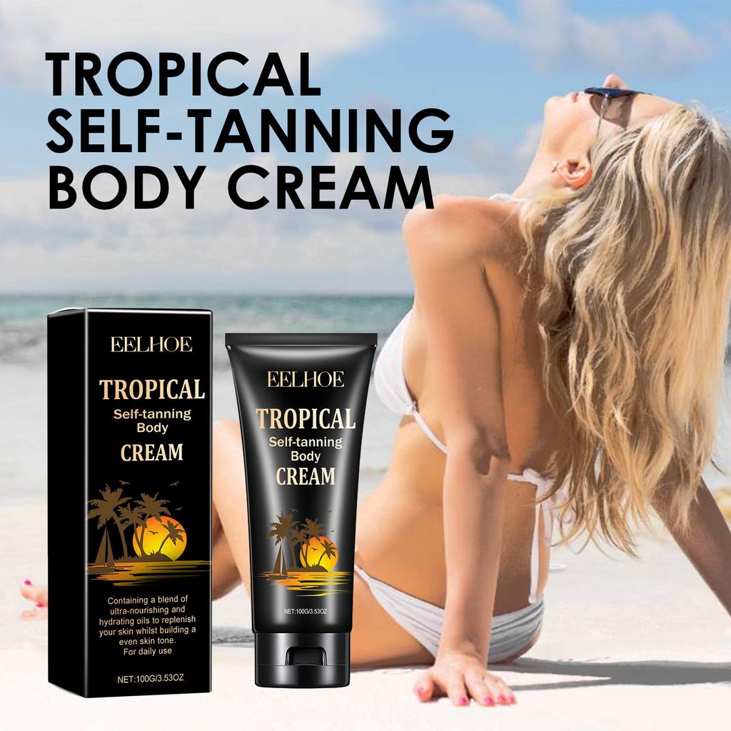 Black Skin Care Cream Natural Wheat Color Beauty Moisturizing Cream For Tanning