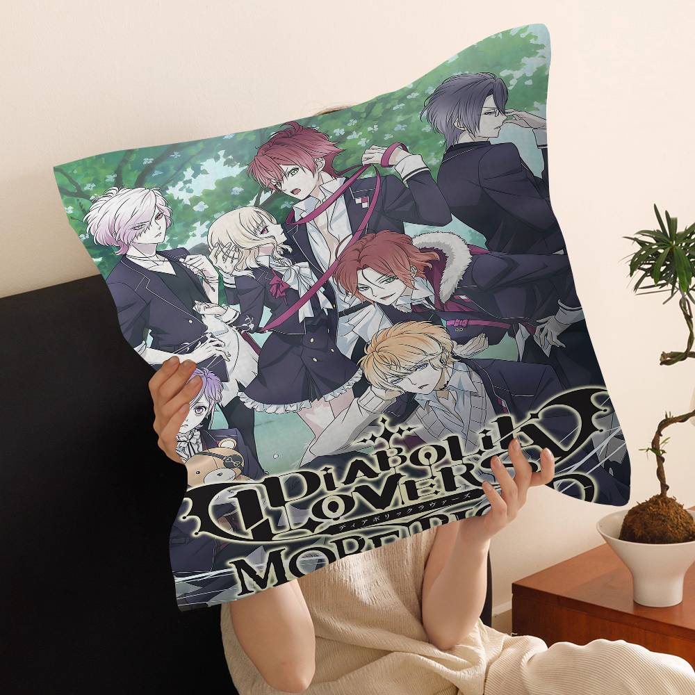 Anime D-Diabolik Lovers Movie Personalized Picture Text Home Decorative Pillows Household Gifts 45x45cm
