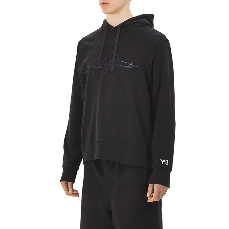 Y-3 Drawstring Hoodie Long Sleeve Casual Sweatshirt Men Tops Black FP8691