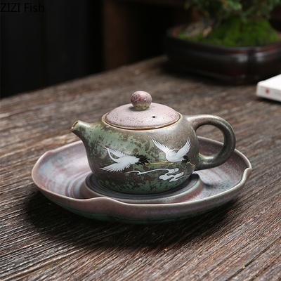 Rostig glasierte Keramik-Teekanne im japanischen Stil, kreatives Büro, grobe Keramik, Pu-Erh-Teekanne, Teezeremonie, Kung-Fu-Teeservice, Zubehör