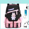Labubu Print Design Bookbag With Usb Charging For Students And Daily Use