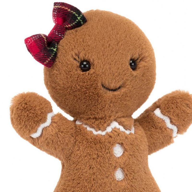 JELLYCAT Christmas Gingerbread Ruby Medium Cute Doll Plush Figure 18cm Height