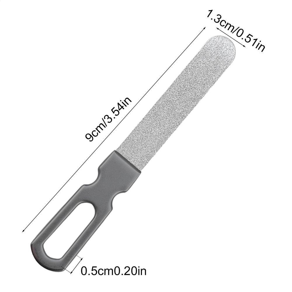 Stainless Steel Manicure Tool Diamond Grit Nail File Double Sided Manicure Grinding Buffer Tool for Finger Toe Nails tools