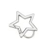 Sternform Schlüsselanhänger Clip Mini Kleiner Karabiner, Edelstahl Langlebig Schnellverschluss Selbstverriegelnd D-Form Feder