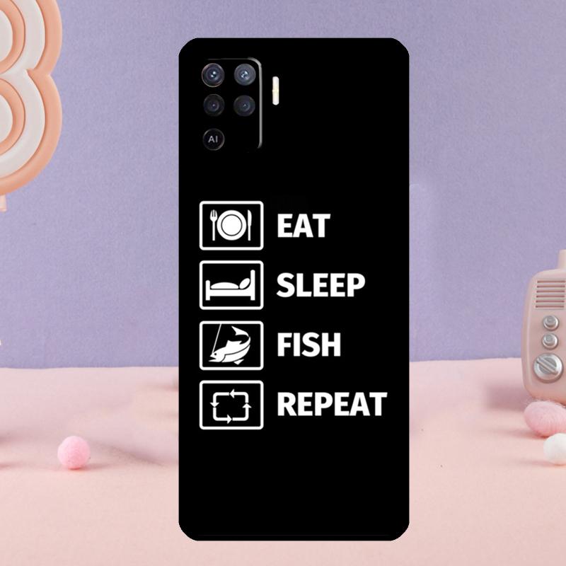 Love Fishing Phone Case For Oppo A38 A18 A58 A78 A98 A79 A40 A60 A80 A16 A76 A96 A15 A74 A94 A54 A77 A17