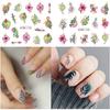 12 Styles Nail Art Water Transfer Sticker English Abstract Image Transfer Slider Decoration