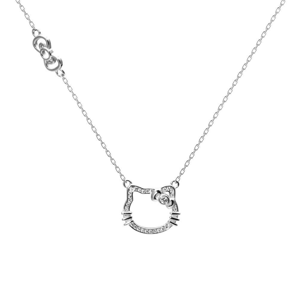 2025 Hello Kitty Bow Necklace: Elegant Women's Accessory for Valentine's Day Gift