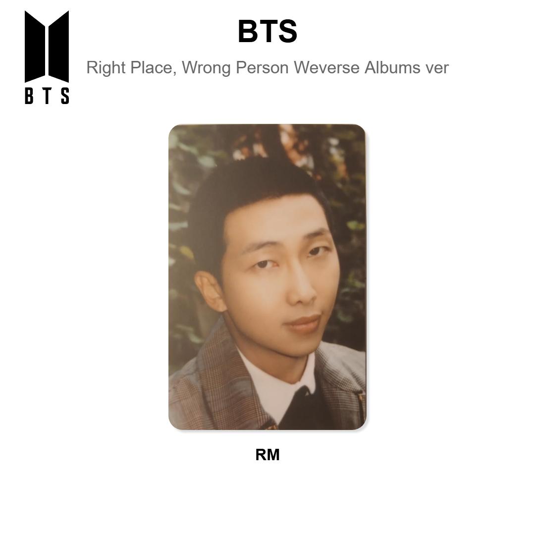 BTS Right Place, Wrong Person Weverse Albums ver. Official Photocard RM