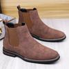 Leisure Walk Mens Ankle Boots Comfort Leather Chelsea Boots Hot-selling Male Business High Top Shoes Walking Botas Driving Shoes
