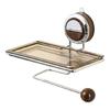 Bathroom Shelf Adhesive Wall Mount Space Efficient Storage Organizer for Towels Toiletries Toilet Paper Holder