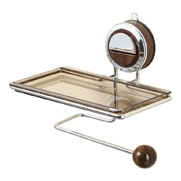 Bathroom Shelf Adhesive Wall Mount Space Efficient Storage Organizer for Towels Toiletries Toilet Paper Holder
