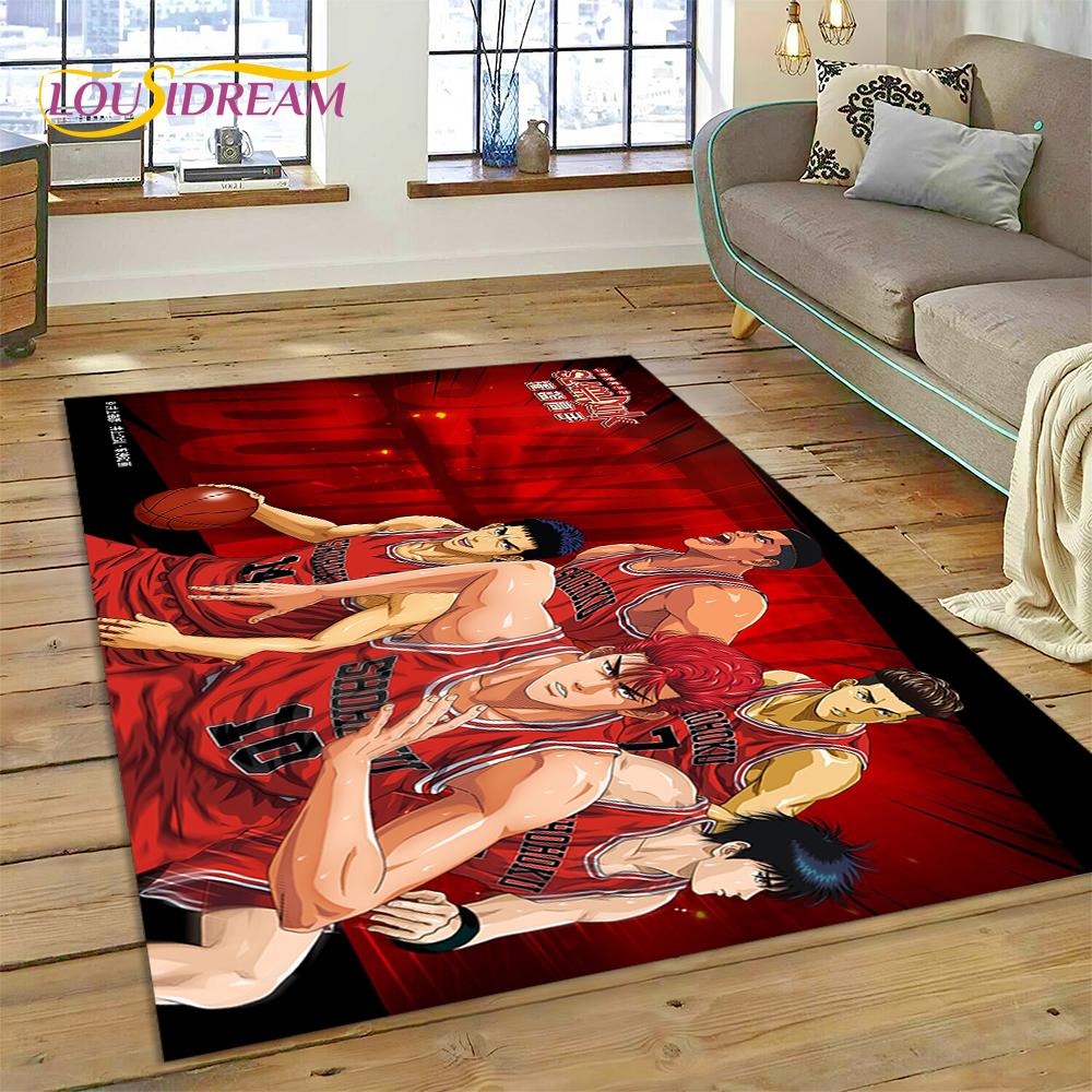 Cartoon Slam Dunk Basketball Anime Rug Carpet for Living Room Bedroom Home Decor,Floor Mat Non-slip Decoration for Sofa Doormat
