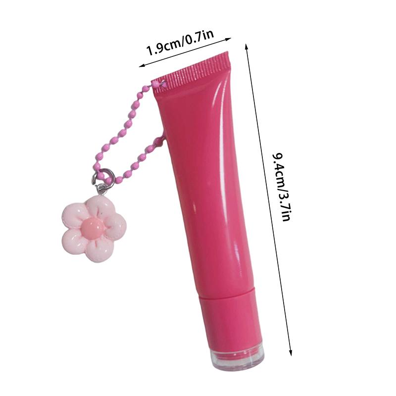 15Ml Empty Lipstick Tube With Keychain Pendant Squeeze Sub-Bottling Refillable Liquid Container Bottle Lipgloss Sample Bottle