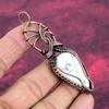 Howlite Gemstone Pendant Copper Wire Wrapped Handmade Pendant Designer Jewelry