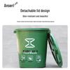Ansaire Commercial Outdoor Round Plastic Trash Can with Lid
