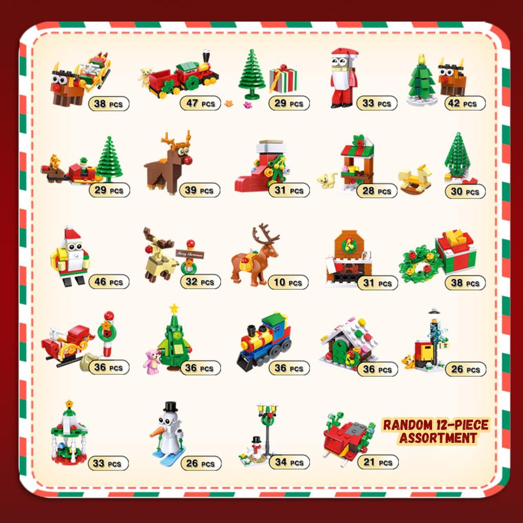 Christmas Small ParticleDiy Assembly Christmas Gift Building Block BlindBox