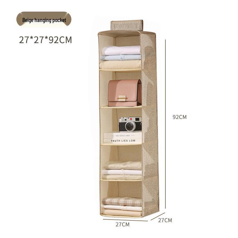 Multi-Layer Hanging Fabric Storage Bag for Clothes and Sundries