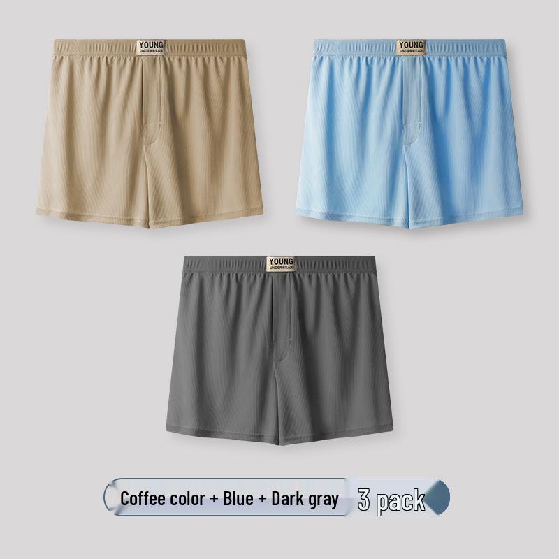 Men's Plus Size Ice Silk Casual Shorts - Breathable and Soft for Summer, Sleepwear, or Home.