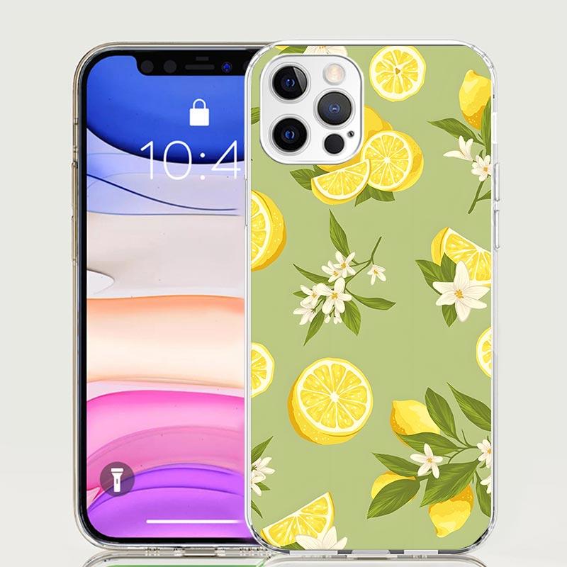 Summer Fruits Lemon Phone Case For iPhone 17 Air 16 15 Plus 11 14 Pro Max 13 Mini 12 7 8 + SE Pattern Art Customized Cover 17 Ai