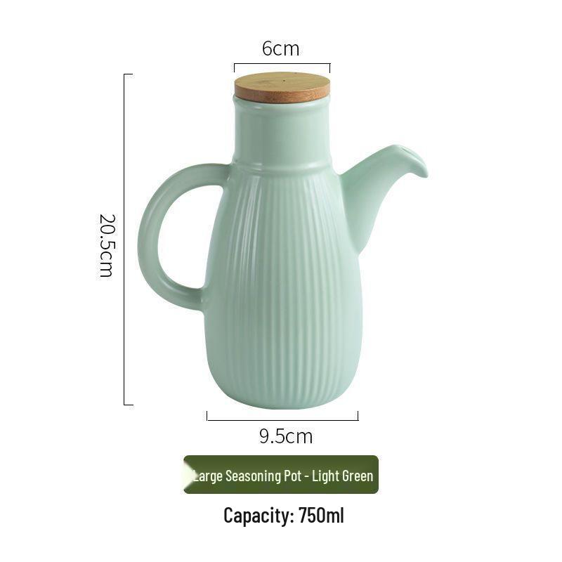 Ceramic Leak-Proof Oil Pot - Large Capacity for Home Use