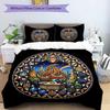 Mythology Symbols Pattern Bedding,Quilt Set Quilt Cover Pillowcase Home Birthday Gift (1*duvet cover+2*pillowcase,without core)