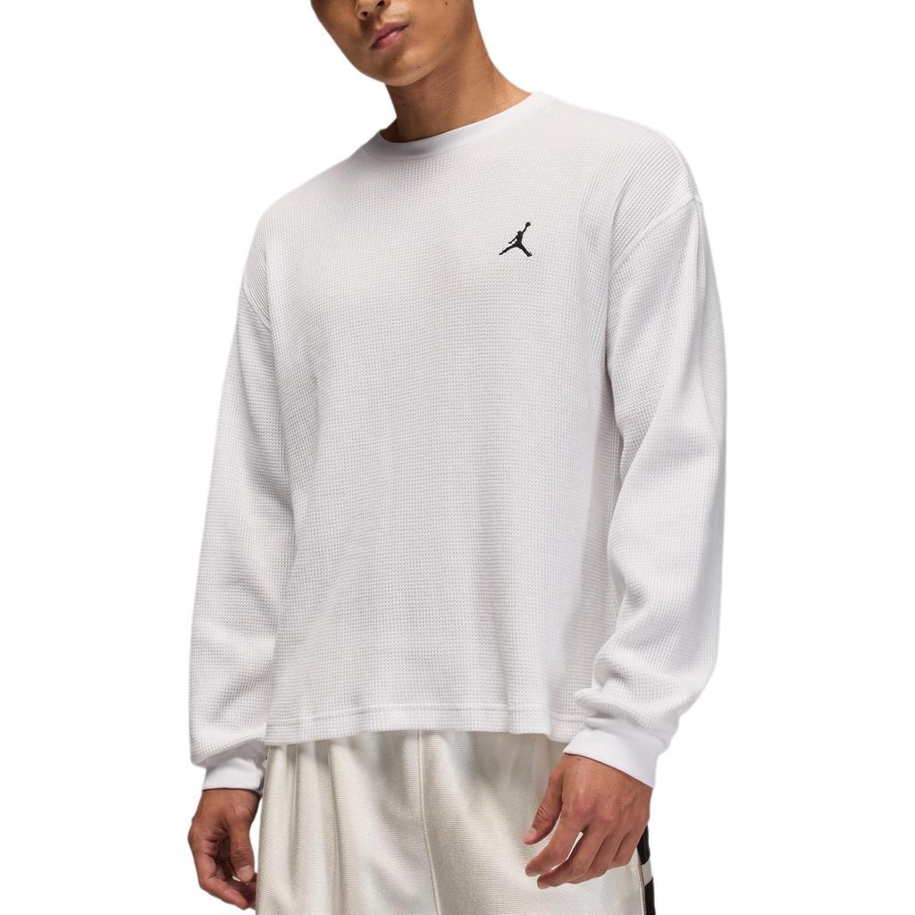 Jordan Flight Logo Round Neck Pullover Waffle Long Sleeve T-Shirt Men Tops IM6256100