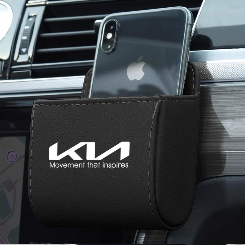 Auto Lüftungsschlitz Sitzlehne Aufbewahrungsbox PU-Leder Münzbeutel für KIA rio ceed sportage cerato soul sorento k2 k5 Zubehör
