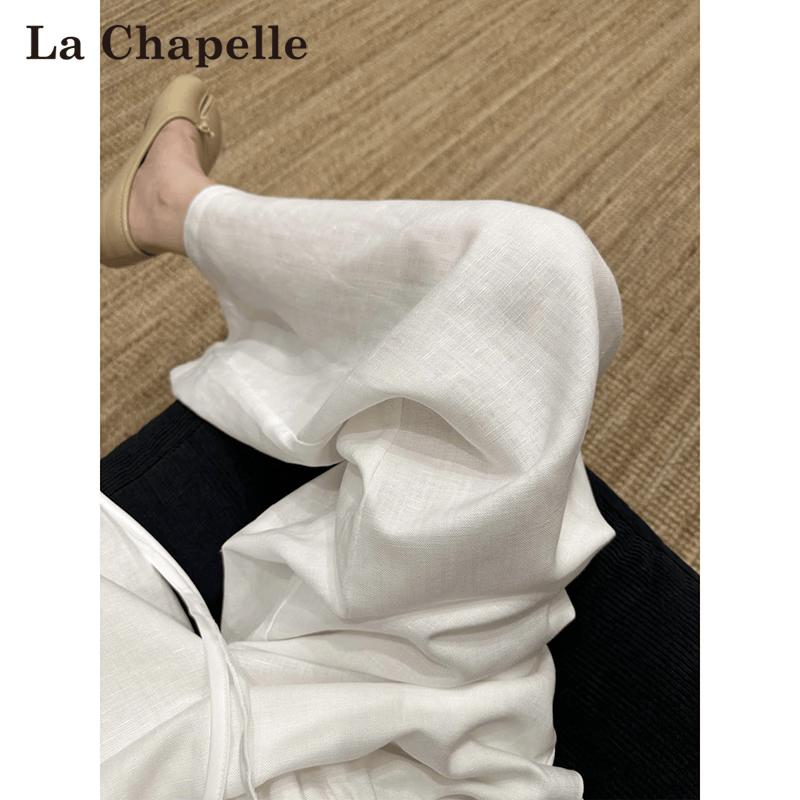 La Chapelle Women s Tencel Linen Wide-Leg Pants S