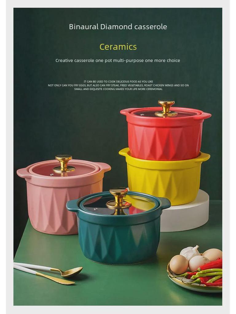 Keramik-Auflaufform mit matter Glasur – Hochtemperaturbeständiger Schmortopf