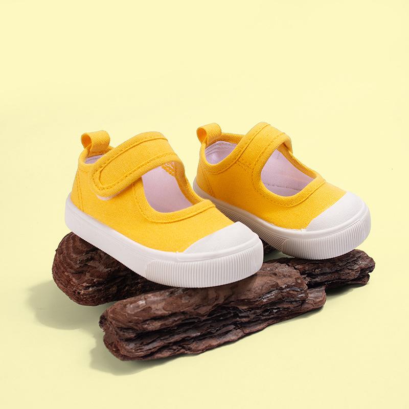 

Girls Canvas Shoes with Soft Soles and Flat Heels, Suitable for Casual Wear. 24 жовтий