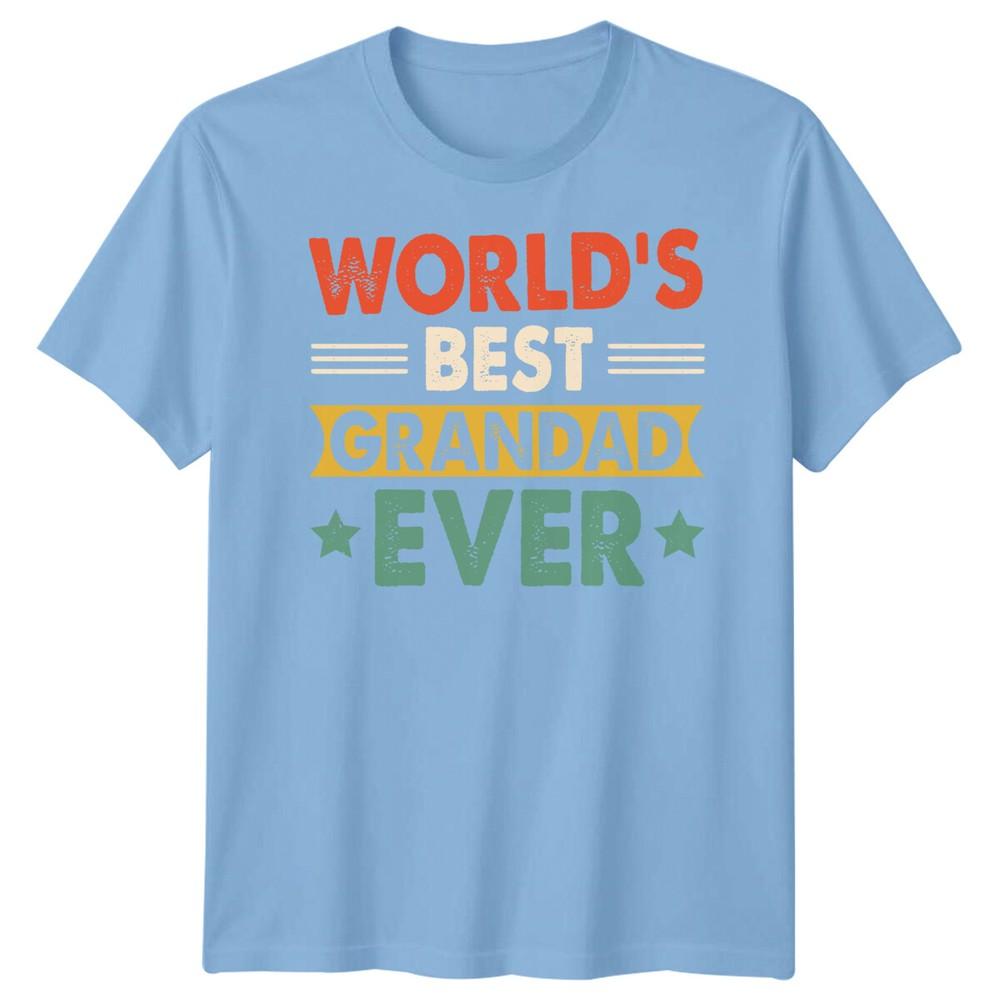 Unisexs Worlds Best Grandad Ever Funny Fathers Day Tshirt Tee Dad Papa Life Fd S