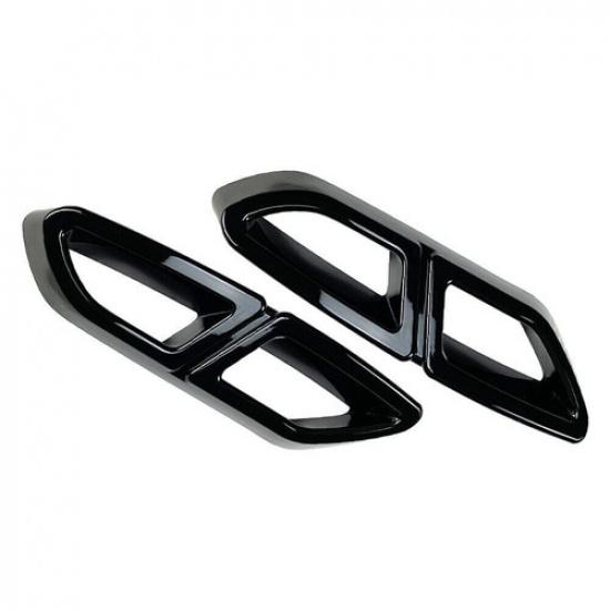 Black Rear Exhaust Muffler Tail Pipe Cover Trim For 2016-19 VW Passat Variant B8