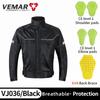 Motorbike Vemar Men's Jacket Breathable Mesh Moto CE Protection Motorcycle Riding Coat Guard Motocross Rider Clothing Black/Gray