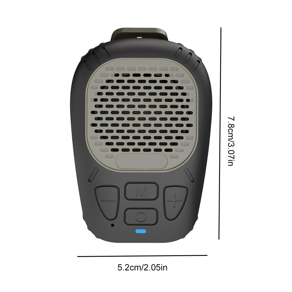 Wearable BT Speaker Waterproof Magnetic Clip-On Wireless Portable Speakers Built-in Mic Clip Speaker for Hands-Free Music/Calls