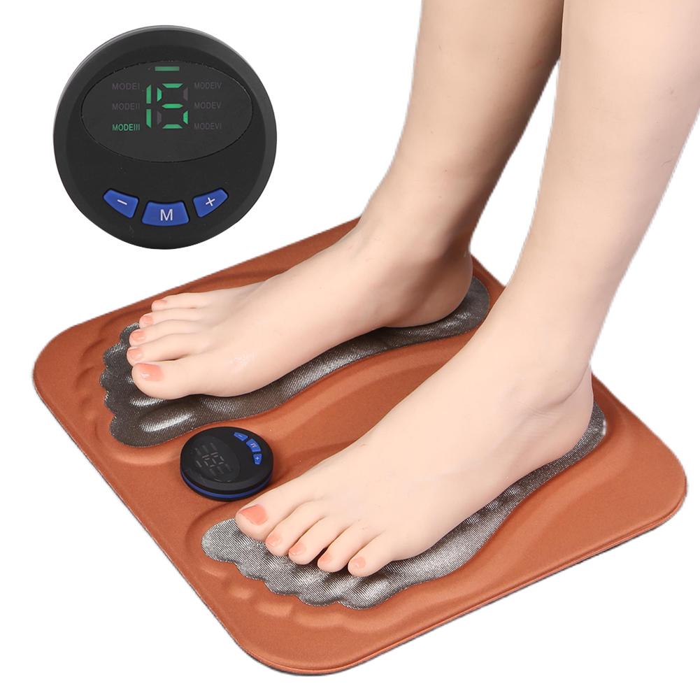 Fußmassage-Matte Fußakupressur-Gerät 6 Modi & 15 Stufen 3D Fußmassage-Pad Elektronischer Fußstimulator für Zuhause Büro