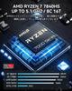 AOOSTAR Mini PC GEM10 Ryzen 7 Ideal for Office Three EGPU Triple Dual Nearly PD Power USB LAN X WiFi BT 7840HS, Use, 6400MT/s High-Speed, M.2 SSDs,