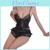 Satin Lingerie Set With Lace Ice Silk Strap Sleepwear For Women