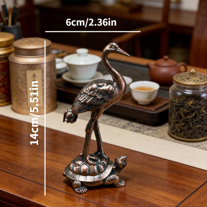

Red-crowned Crane and Egret Resin Statue - Tea Table Ornament and Rockery Decoration