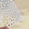 White Flower Petal Cherry Blossom Peach Blossom Falling Petal Floral Gradient 5D Self Adhesive Nail Art Sticker Manicure Decals