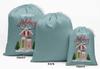 Darling Souvenir Blue House & Tree Christmas Party Supplies Gift Pouches Favor Candy Bags 15