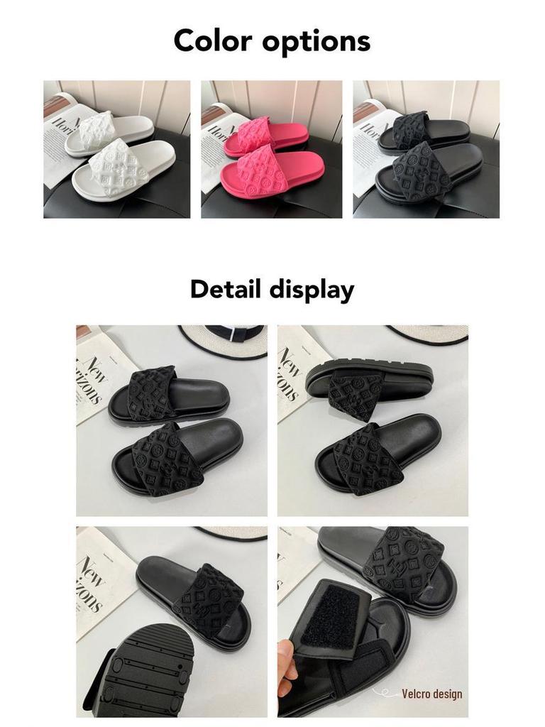 Women's 2024 Summer Velcro Platform Sandals: Thick-Soled, Soft, Non-Slip, All-Match Outdoor Niche Style