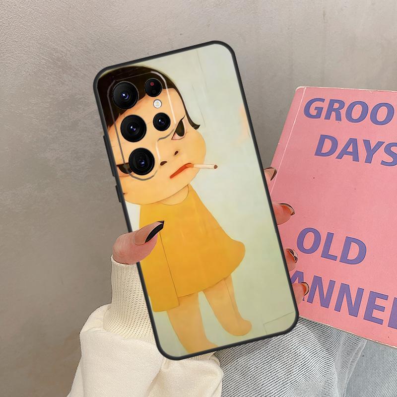 Yoshitomo Nara Case For Samsung Galaxy S24 Ultra S20 S21 S22 S23 S25 Ultra S9 S10 Plus S25 FE Cover Coque