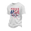 Men's Soccer Graphic Short Sleeve T-Shirt Loose Fit Casual Team Support Top