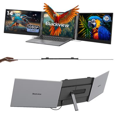 Blackview DCM6 Pro Tragbarer Monitor 14" FullHD 60Hz IPS Ultradünn USB-C Monitor mit Lautsprecher