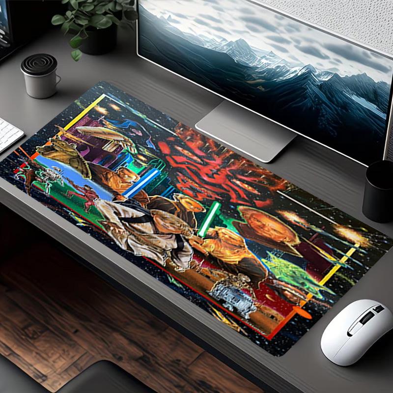 Star Wars Print Mouse Pad, for Keyboard Pad Laptop PC Mat for Office Home Use, Desk Decor, Perfect Birthday Gift for Gamers